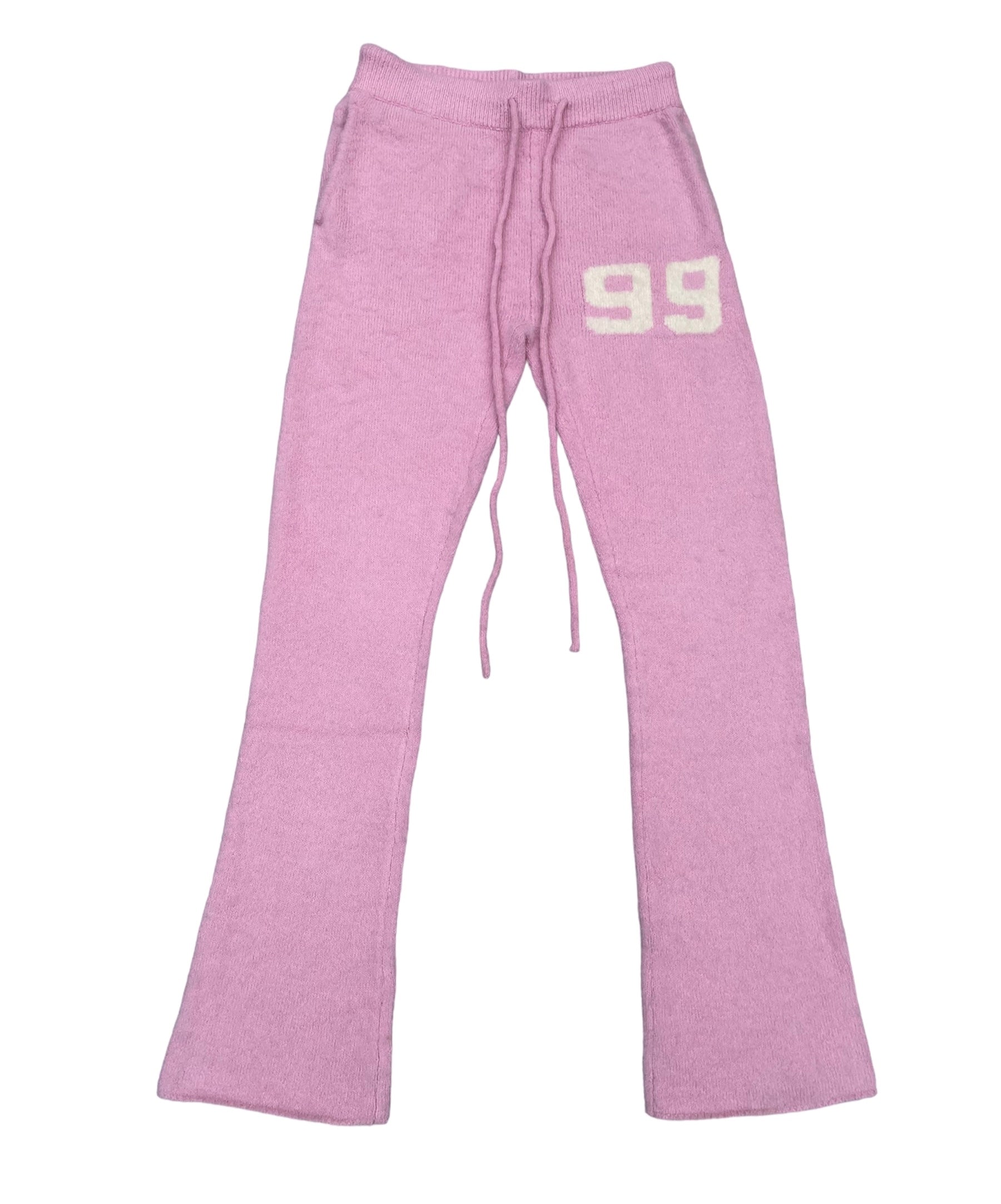 Mohair Flare Pants Pink