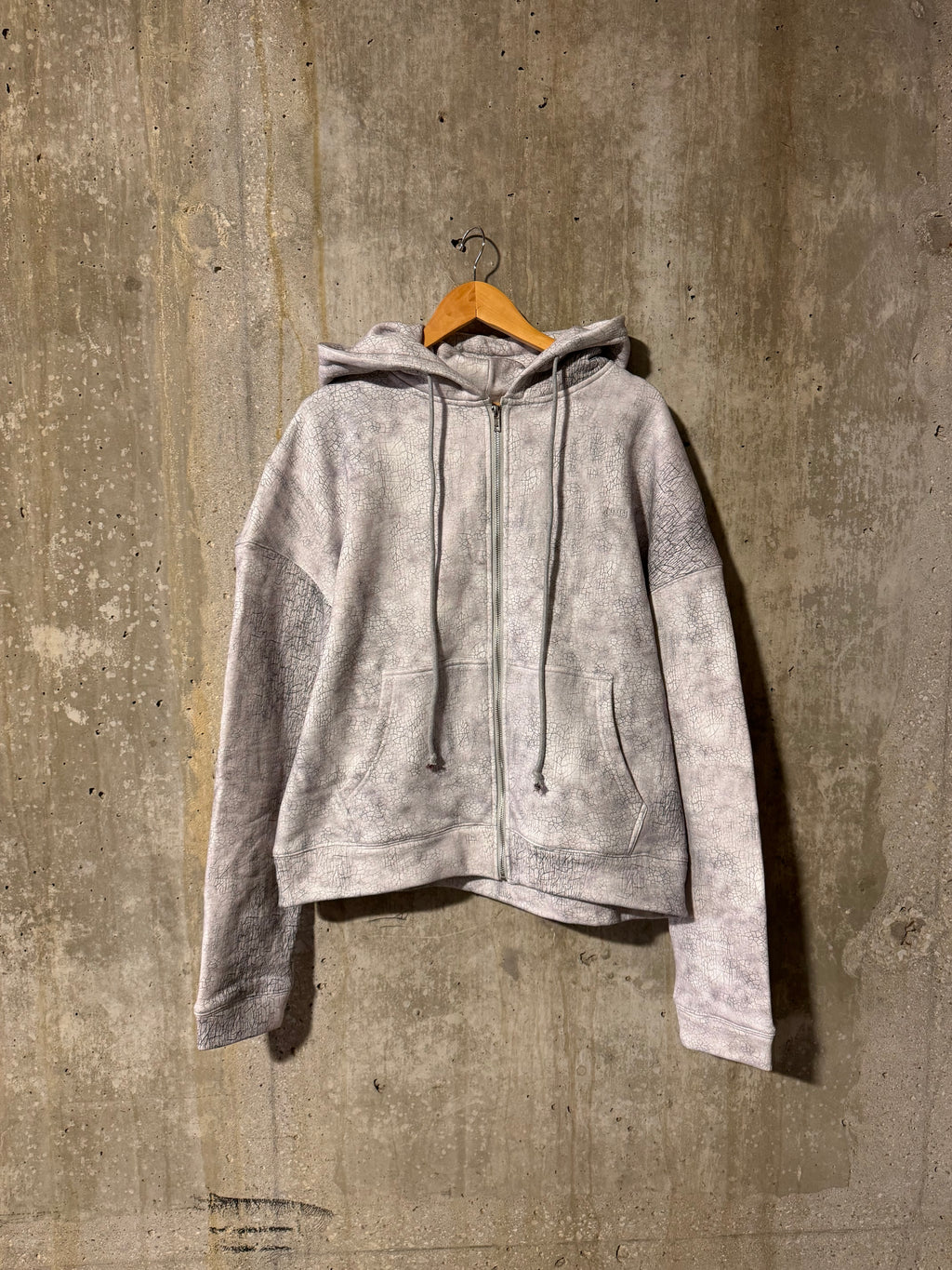 Trompe L'oeil Cracked Zip Up