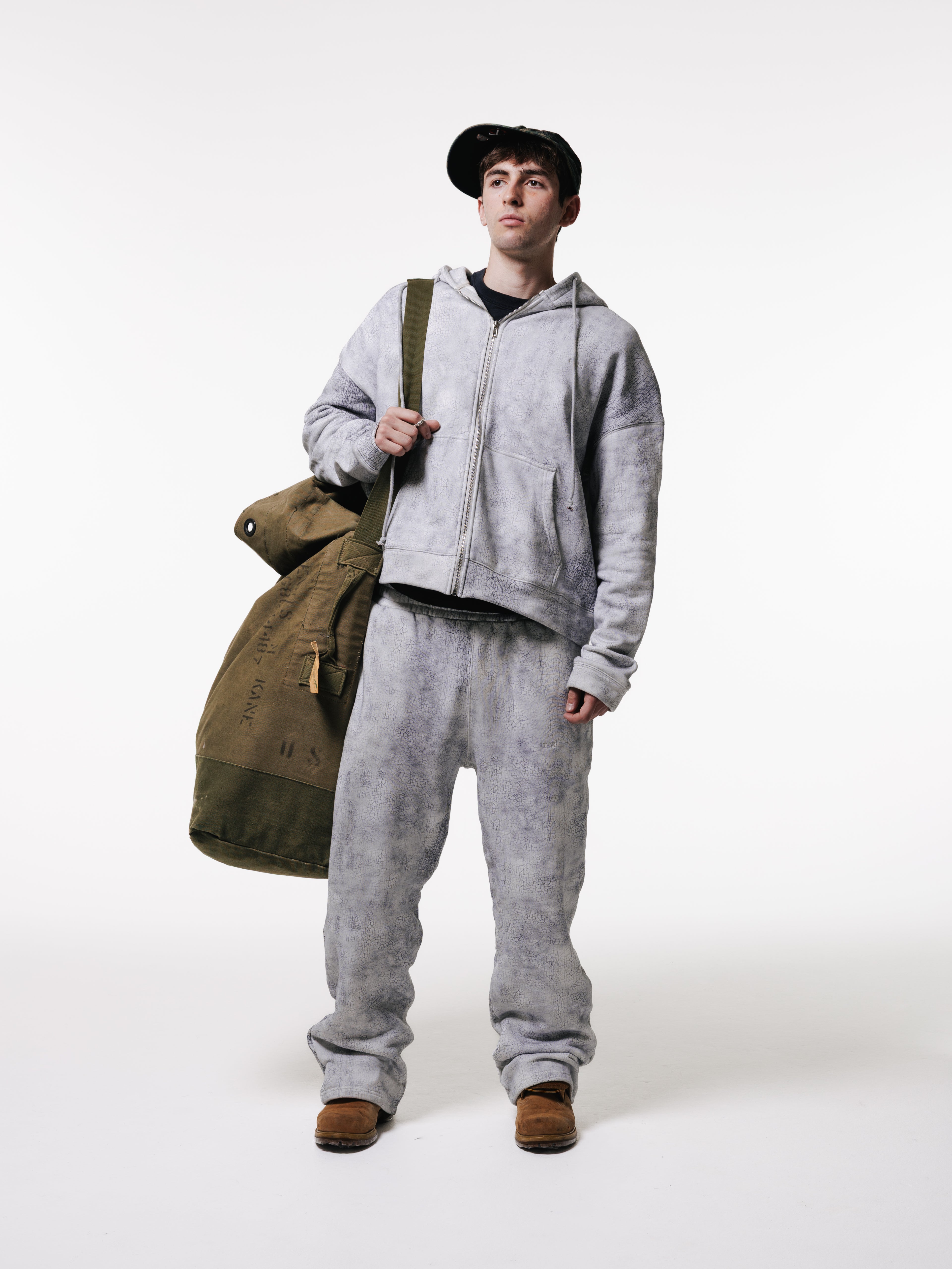 Trompe L'oeil Cracked Pants