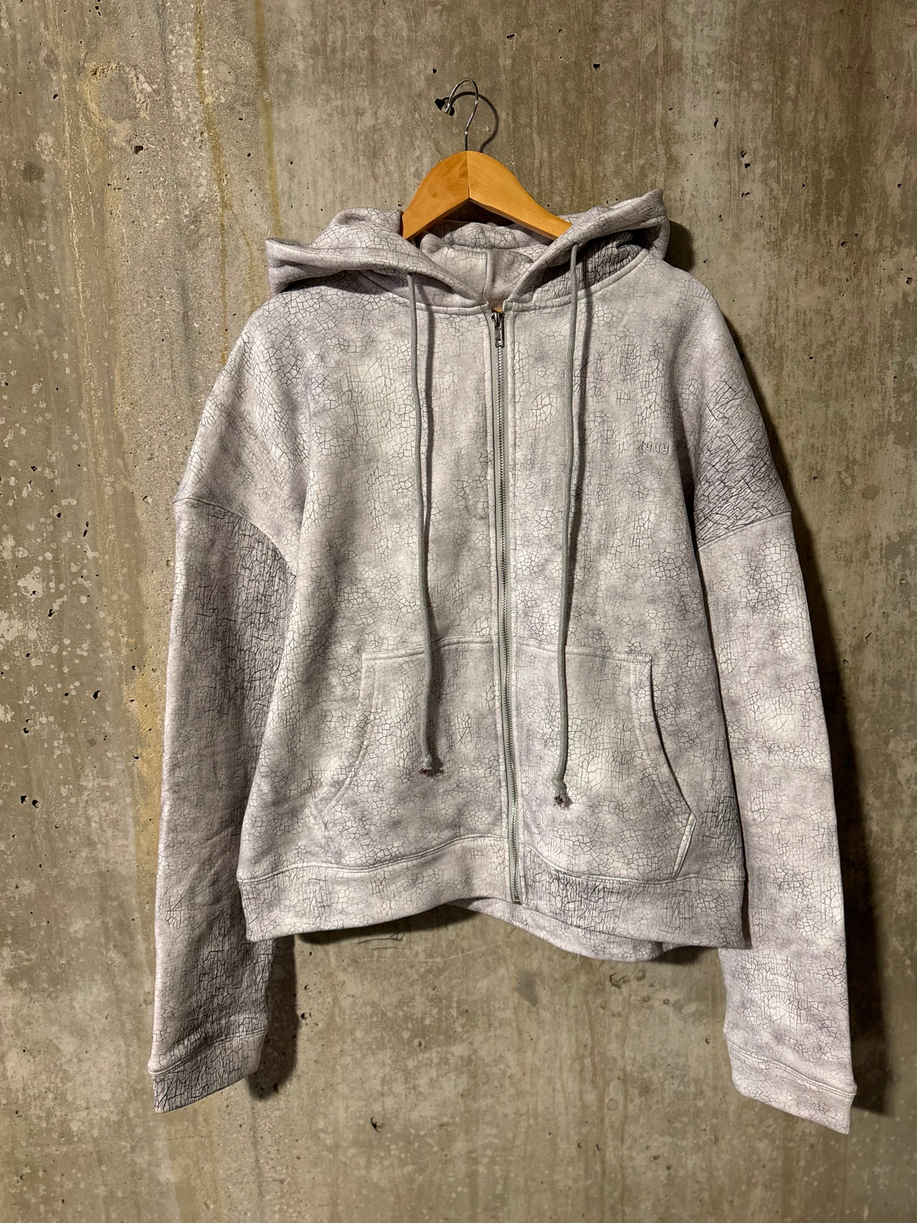 Trompe L'oeil Cracked Zip Up