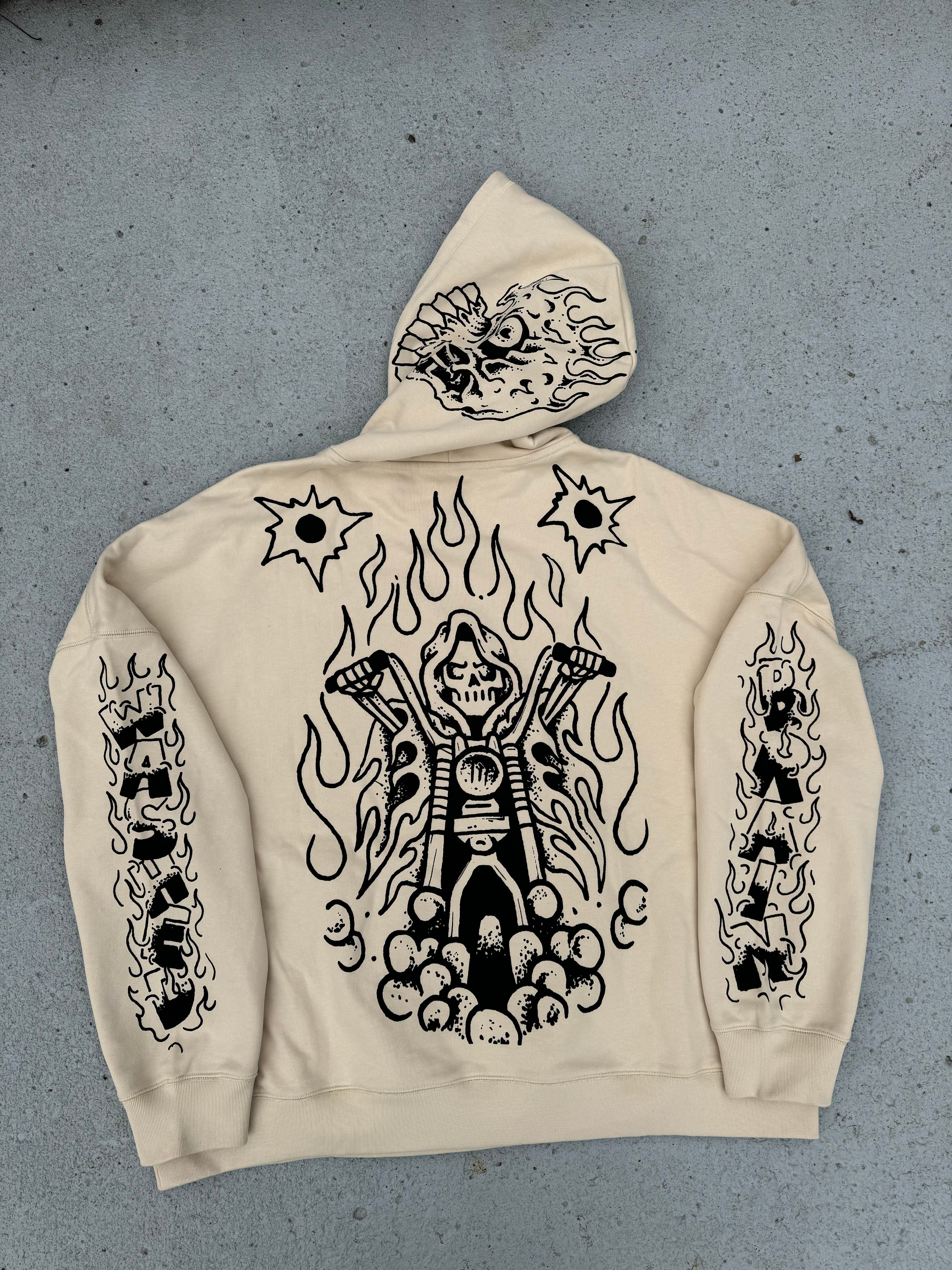 Biker hoodie hot sale