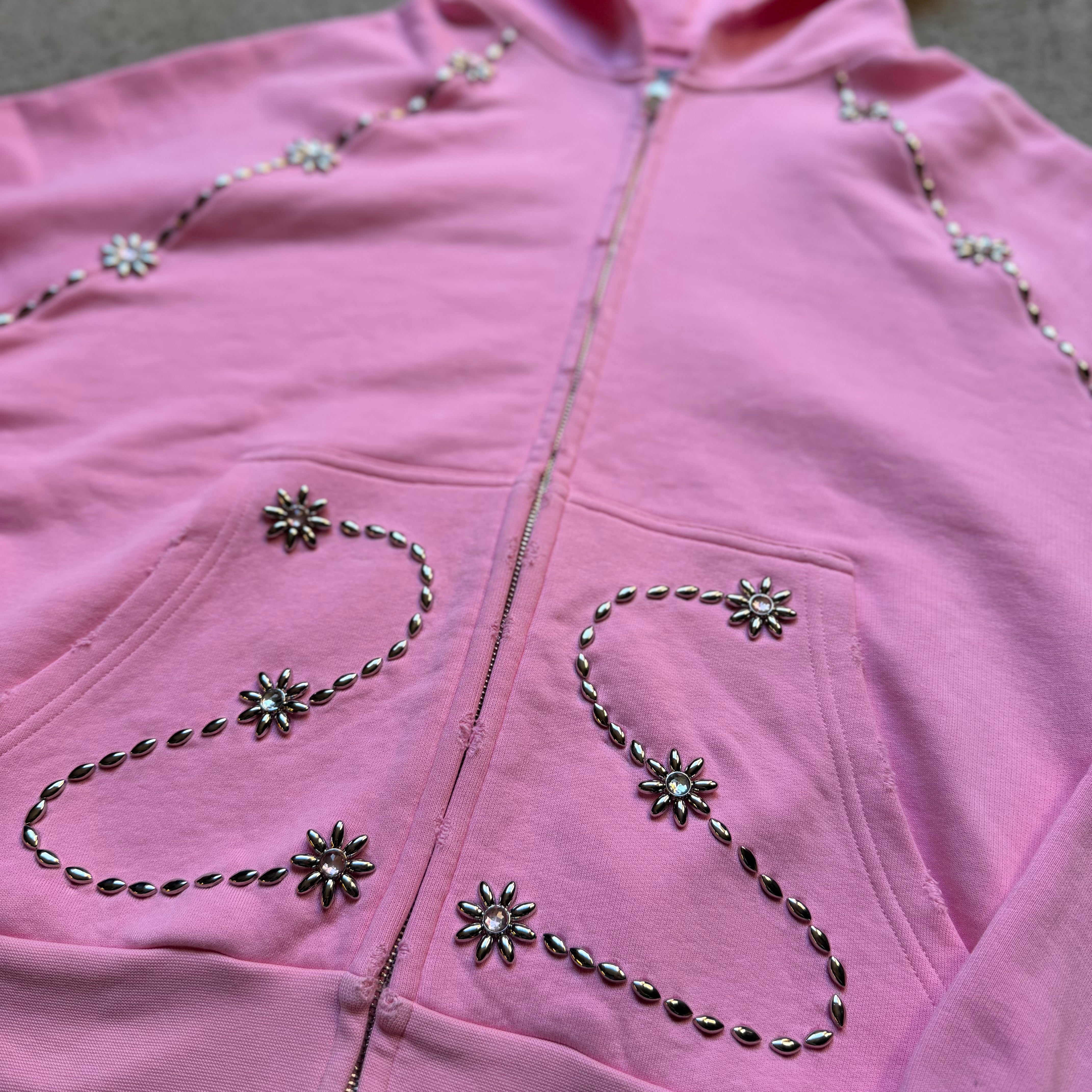 Pink SUN FLOWER Zip up – BRAINWASHED