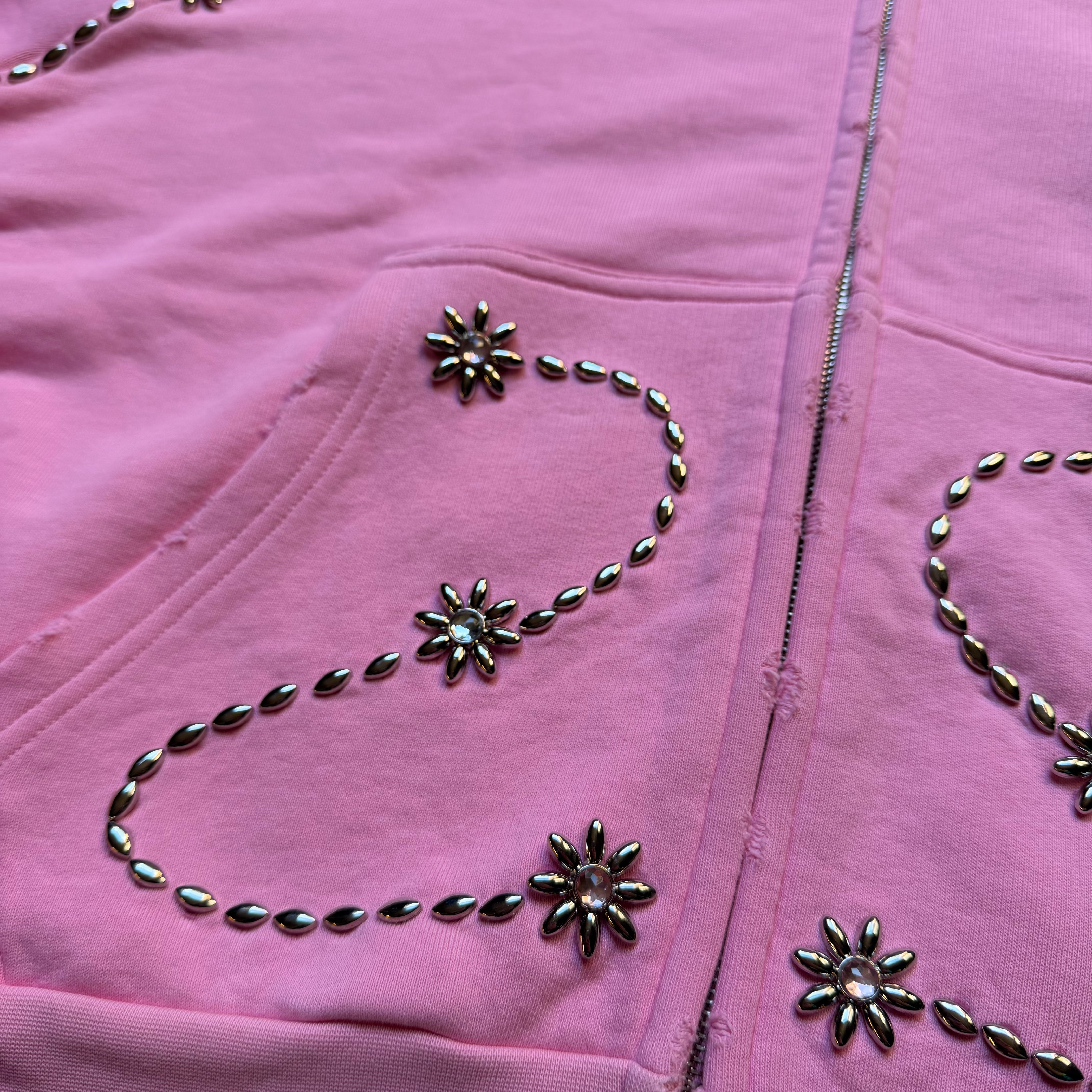 Pink SUN FLOWER Zip up – BRAINWASHED