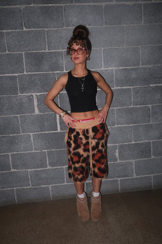 Mohair Cheetah Shorts - Hover