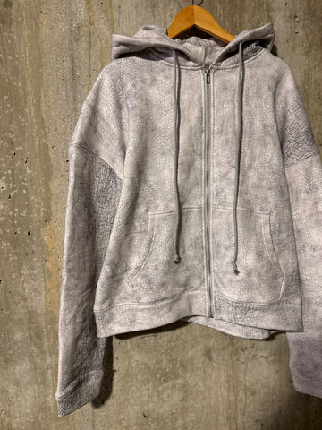 Trompe L'oeil Cracked Zip Up - Hover