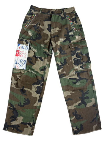 UK Camo Pleated Pants - Hover