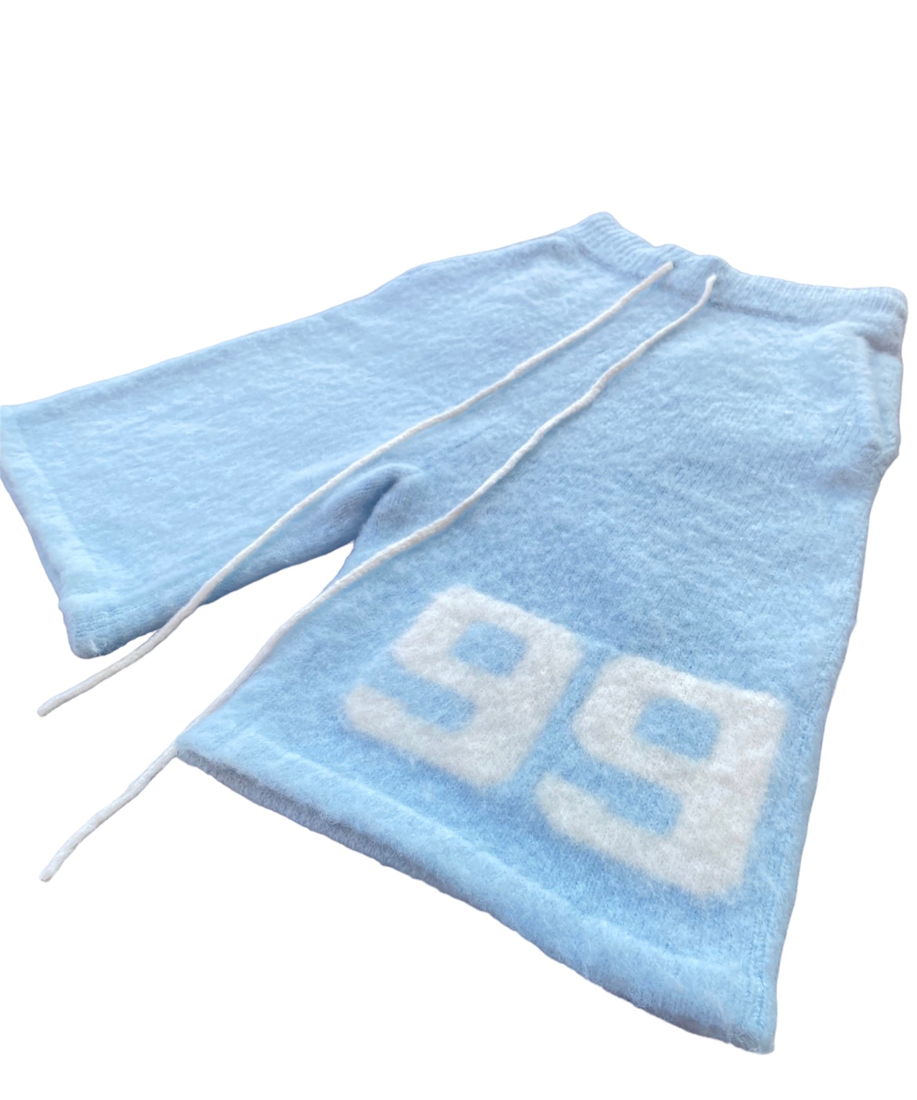 Mohair Shorts Baby Blue