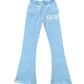 Mohair Flare Pants Baby Blue